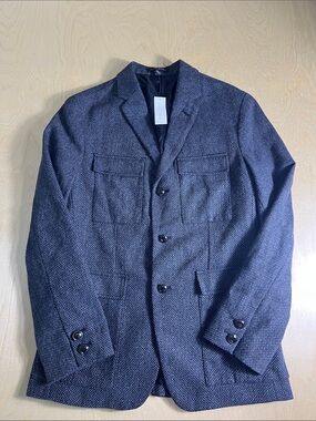 Banana Republic Men's black & Navy wool blend blazer size 38R